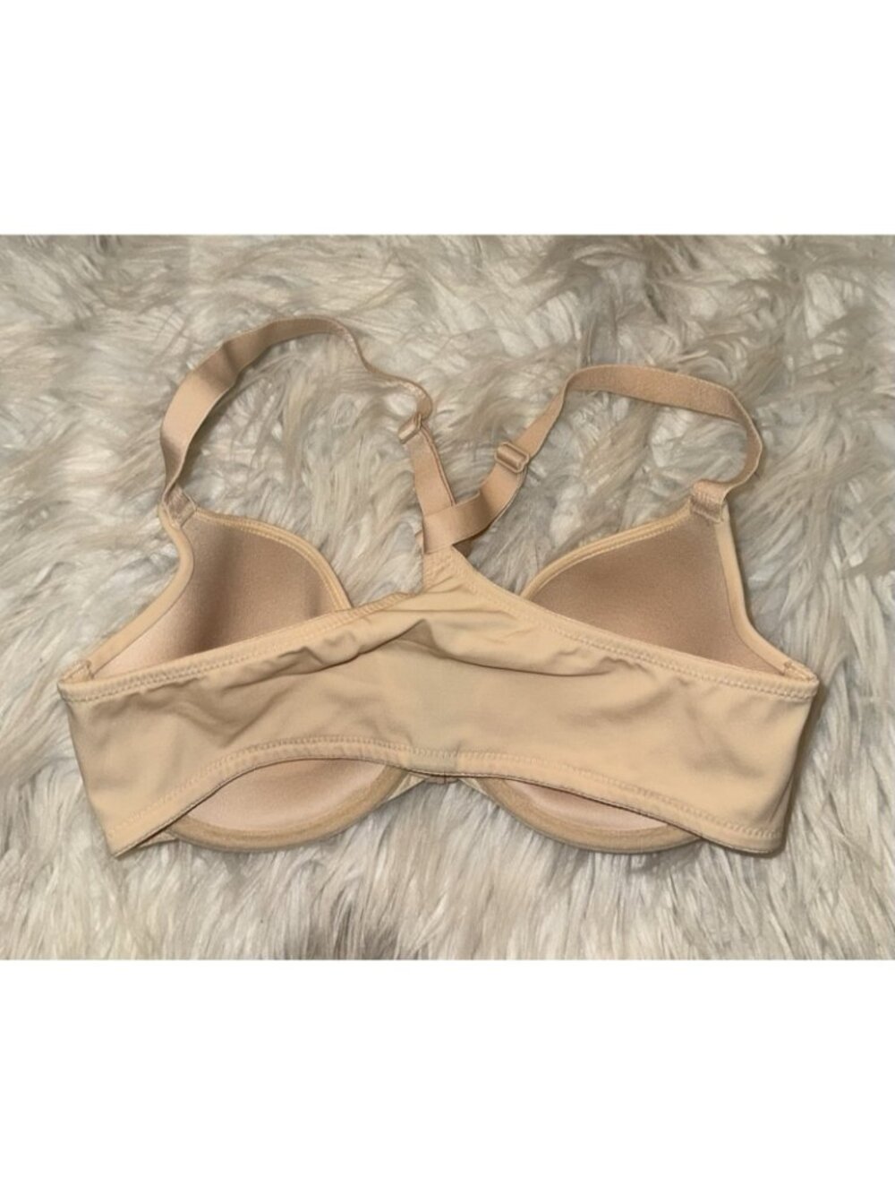 Dominique Talia Front Close T-Shirt Bra Lined Racerback UW Womens 32B Beige - Picture 4 of 7